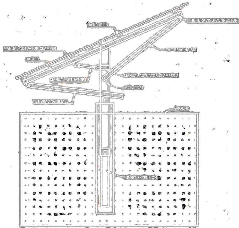 Fixed tilt structure drawing